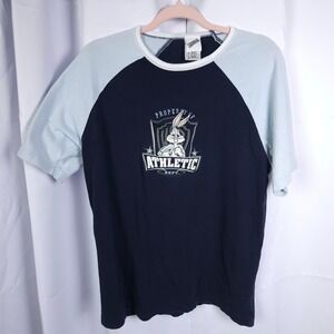 Warner Bros Bugs Bunny Athletic Dept Tee Mens Medium Navy Cotton